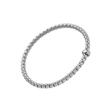  Bracelet flexible pour homme et femme en or blanc et diamants. Bracelet Eka Flex'it Fope 01M01BX_BB_B