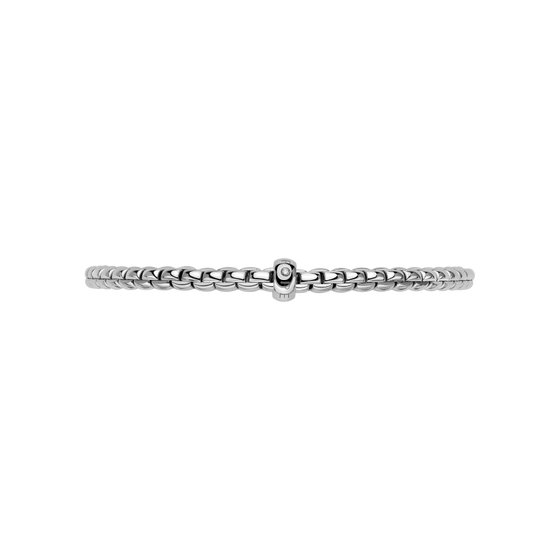 Bracelet flexible pour homme et femme en or blanc et diamants. Bracelet Eka Flex'it Fope 01M01BX_BB_B