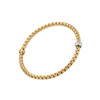 Bracelet flexible pour homme et femme en or jaune et diamants. Bracelet Eka Flex'it Fope 73101BX_BB_G_XBX_00M