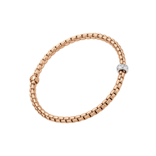  Bracelet flexible pour homme et femme en or rose et diamants. Bracelet Eka Flex'it Fope 73101BX_BB_R_XBX_00S