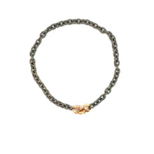  Bracelet pour homme et femme en titane gris avec boucles en or rose et diamants blancs. Bracelet Essentia Anteo ESSENTIA4.0B