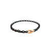 Bracelet pour homme et femme en titane avec boucles en or rose. Bracelet Essentia Anteo ESSENTIA5.0