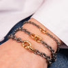Bracelet pour homme et femme en titane avec boucles en or rose. Bracelet Essentia Anteo ESSENTIA5.0