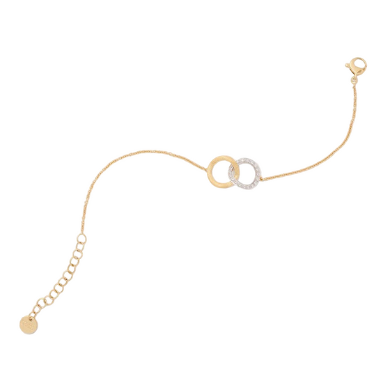 Bracelet pour femme en or jaune 18 carats et diamants blancs. Bracelet Jaipur Link Marco Bicego BB1803_B_YW_Q6