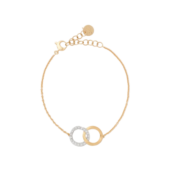 Bracelet pour femme en or jaune 18 carats et diamants blancs. Bracelet Jaipur Link Marco Bicego BB1803_B_YW_Q6
