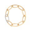 Bracelet pour femme en or jaune 18 carats avec un maillon pavé de diamants blancs. Bracelet Jaipur Link New Marco Bicego BB2666-B2