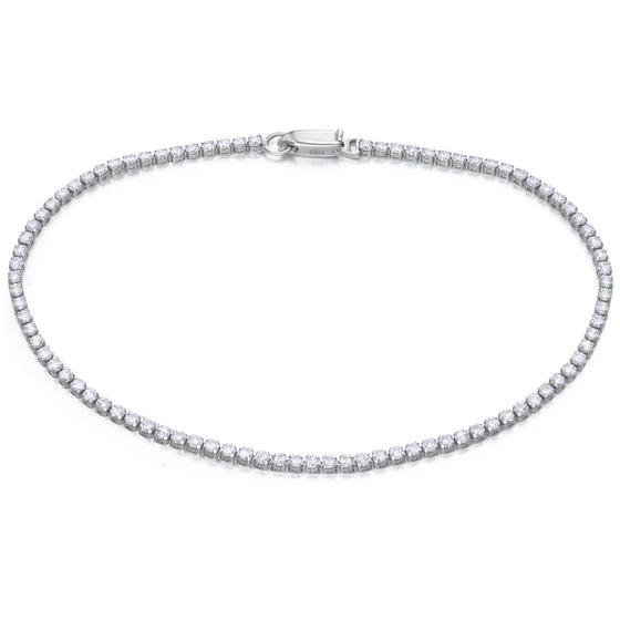 Bracelet tennis pour femme en or blanc 18 carats et diamants blancs. Bracelet Le Carre GC051OB.M
