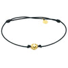 Bracelet pour homme, femme et enfant en cordon noir avec pépite d'or jaune. Bracelet Le Carré GC056OA.BK