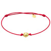 Bracelet pour homme, femme et enfant en cordon rouge avec pépite d'or jaune. Bracelet Le Carré GC056OA.RE