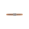 Bracelet flexible pour homme et femme en or rose et diamants. Bracelet Love Nest Flex'it Fope 45114BX_PB_B_BBB_00M
