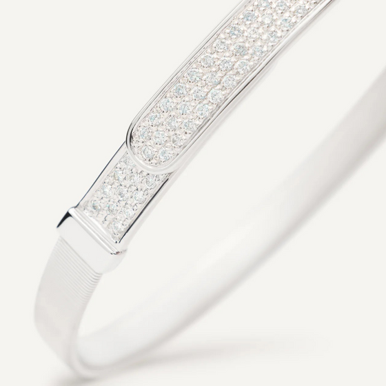 Bracelet pour femme et homme en or blanc 18 carats et diamants blancs. Bracelet Masai Marco Bicego SG43_B1_W_01