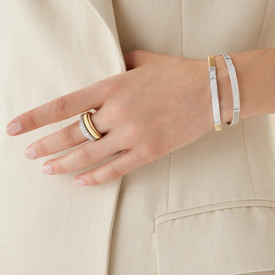 Bracelet pour femme et homme en or blanc 18 carats et diamants blancs. Bracelet Masai Marco Bicego SG43_B1_W_01