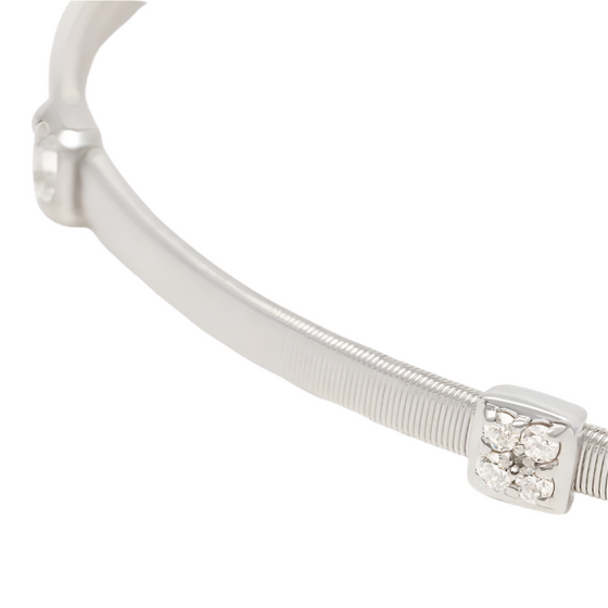 Bracelet pour femme et homme en or blanc 18 carats et diamants blancs. Bracelet Masai Marco Bicego SG730-B1-W-01