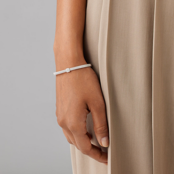 Bracelet pour femme et homme en or blanc 18 carats et diamants blancs. Bracelet Masai Marco Bicego SG730-B1-W-01