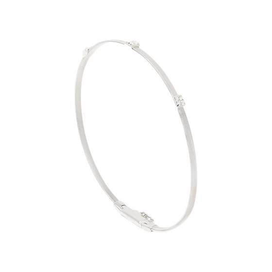 Bracelet pour femme et homme en or blanc 18 carats et diamants blancs. Bracelet Masai Marco Bicego SG730-B1-W-01