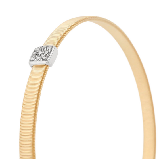 Bracelet pour femme et homme en or jaune 18 carats et diamants blancs. Bracelet Masai Marco Bicego SG731-B-YW-M5
