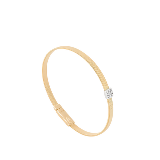 Bracelet pour femme et homme en or jaune 18 carats et diamants blancs. Bracelet Masai Marco Bicego SG731-B-YW-M5