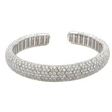  Bracelet jonc pour femme en or blanc et diamants blancs. Bracelet Michaud 134343