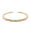 Bracelet jonc pour homme et femme  en or rose et diamants blancs. Bracelet Michaud 155980