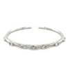 Bracelet jonc pour homme et femme  en or blanc et diamants blancs. Bracelet Michaud 155981