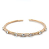 Bracelet jonc pour homme et femme  en or rose et diamants blancs. Bracelet Michaud 155982