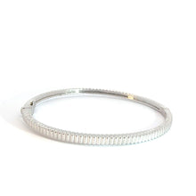  Bracelet jonc pour femme et homme en or blanc avec un motif géométrique. Bracelet Michaud BRW13262.G