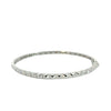Bracelet jonc pour femme et homme en or blanc avec un motif géométrique. Bracelet Michaud BRW13265.G