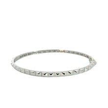  Bracelet jonc pour femme et homme en or blanc avec un motif géométrique. Bracelet Michaud BRW13265.G