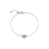 Bracelet pour femme en or rose et diamants en forme de coeur. Bracelet Milka's Party Kismet by Milka 2N0BR01410038Y00.001