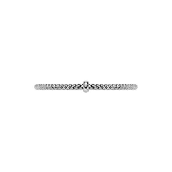 Bracelet pour homme et femme en or blanc et diamant blanc. Bracelet Prima Flex'it Fope 01M08BX_BB_B