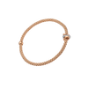 Bracelet pour homme et femme en or rose avec deux maillons or rose et un maillon or blanc pavé de diamants blancs. Bracelet Prima Flex'it Fope 74408BX_BB_R_RBR_00M