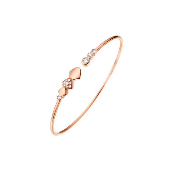 Bracelet jonc pour femme en or rose et diamants. Bracelet Python Akillis BPY0011