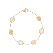  Bracelet pour femme en or jaune 18 carats et nacre blanche. Bracelet Silviglia Marco Bicego BB2652-MPW