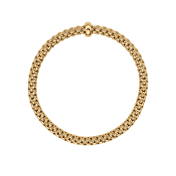 Bracelet pour homme et femme en or jaune et diamant blanc. Bracelet Solo Flex'it Fope 01M06BX_BB_G