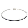 Bracelet pour homme et femme style tennis en or blanc et saphirs. Bracelet Tennis Michaud 145248