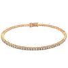 Bracelet pour homme et femme style tennis en or jaune et diamants blancs. Bracelet Tennis Michaud 146610