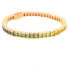 Bracelet pour femme style tennis en or rose et saphirs multicolores. Bracelet Tennis Michaud 146639