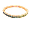 Bracelet pour femme style tennis en or rose et saphirs multicolores. Bracelet Tennis Michaud 146639