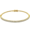 Bracelet pour homme et femme style tennis en or jaune et diamants blancs. Bracelet Tennis Michaud 148301