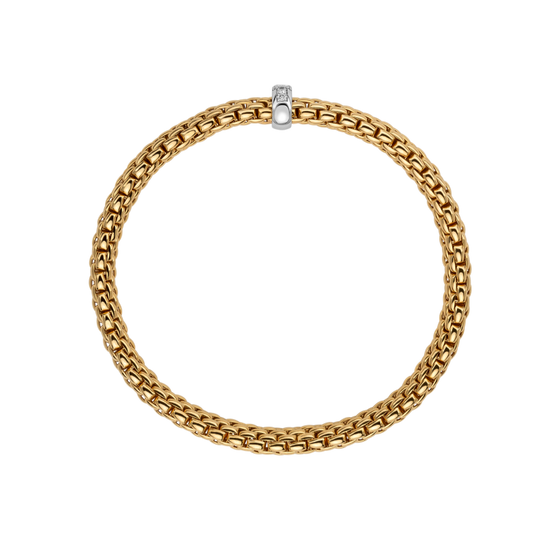 Bracelet pour homme et femme en or jaune et diamants. Bracelet Vendome Flex'it Fope 58402BX_BB_G_XBX_00S