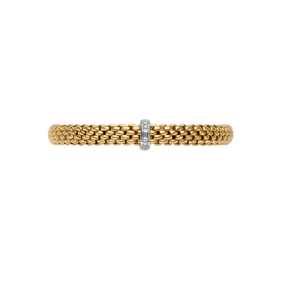 Bracelet pour homme et femme en or jaune et diamants. Bracelet Vendome Flex'it Fope 58402BX_BB_G_XBX_00S