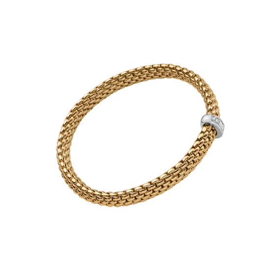 Bracelet pour homme et femme en or jaune et diamants. Bracelet Vendome Flex'it Fope 58402BX_BB_G_XBX_00S