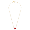Collier, Quartz Rouge, Or Jaune