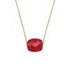 Collier, Quartz Rouge, Or Jaune