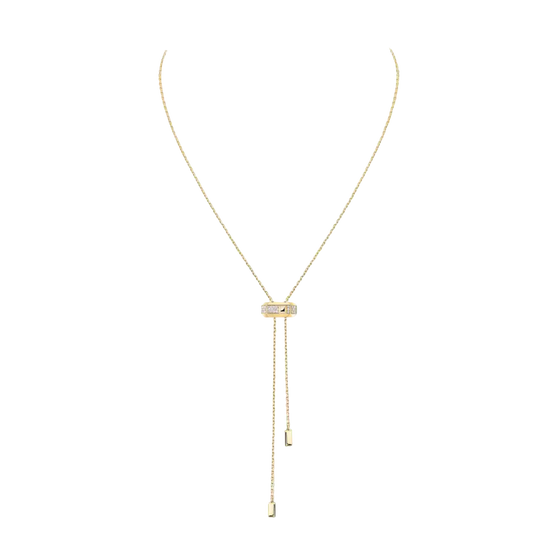 Moderniste tie necklace Yellow Gold Diamond Necklace