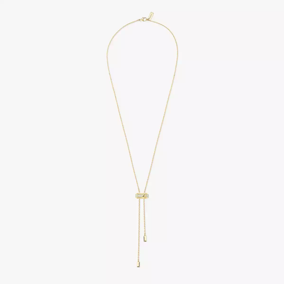 Moderniste tie necklace Yellow Gold Diamond Necklace