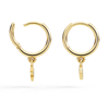 Yellow Gold Star & Moon Hoop Earrings