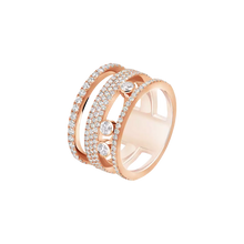  Bague pavée Move Romane GM Bague Diamant Or Rose