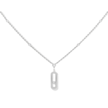  White Gold Diamond Necklace Move Uno Long Necklace