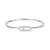 Move Uno Pavé Flex Bangle MM White Gold Diamond Bracelet